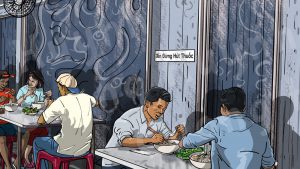 Saigon Pho Restaurant Wall Mural Design-right section